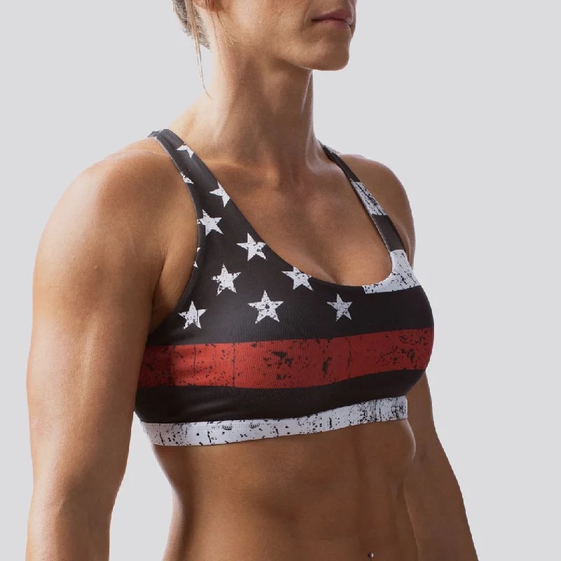 Vitality Sports Bra (Thin Red Line)