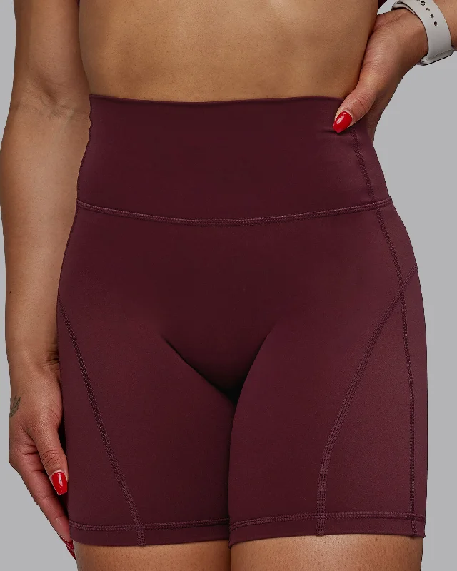 Hurry In Bend Mid-Length Shorts - Dark Cherry