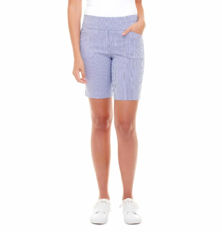 Price Rollback Classic Striped Shorts In Blue White Stripe