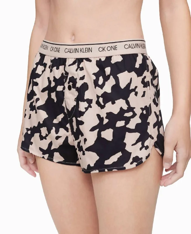 Buy More, Save More Cotton Sleep Short In Cutout Print/charming Khaki