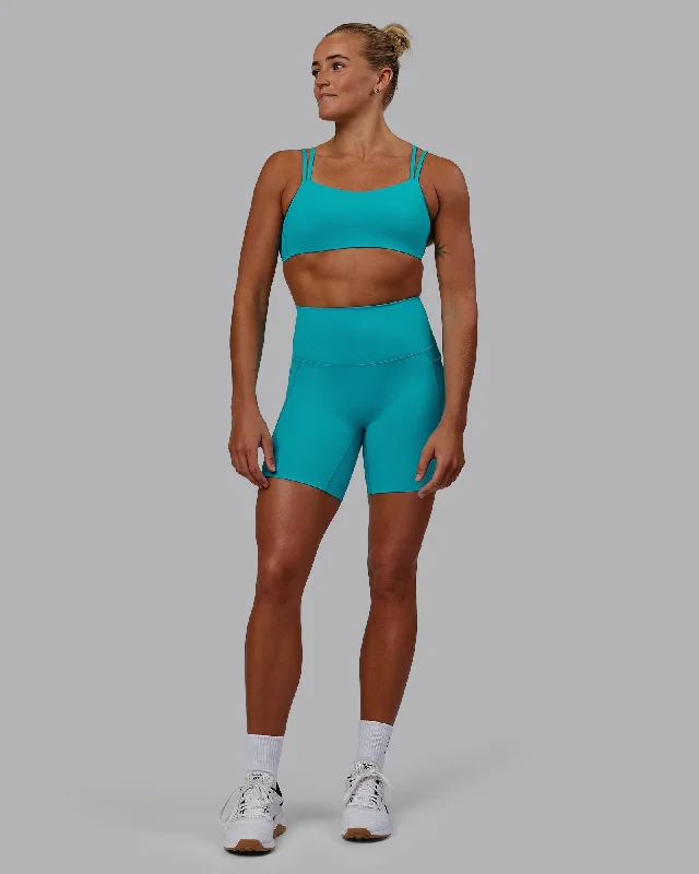 Discount Extravaganza Elixir Mid-Length Shorts with Pockets - Blue Bird