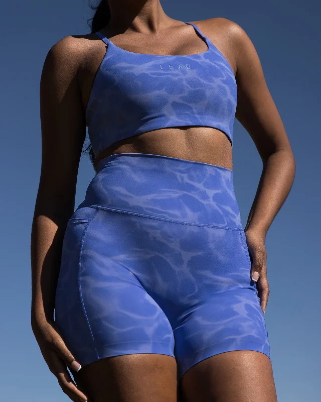 Limited Stock Elixir Mid-Length Shorts With Pockets - Tranquil-Power Cobalt