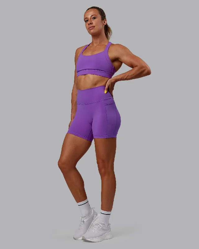 Bargain Bin Fusion Mid-Length Shorts - Purple Swirl