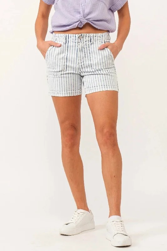 Weekend Special Julian High Rise Shorts In Railroad Stripe
