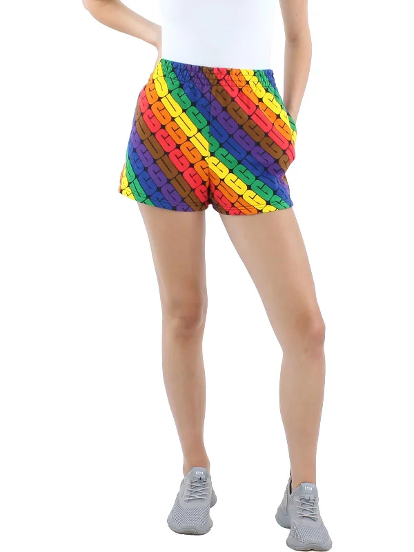Blowout Sale Noni Womens Fleece Logo Casual Shorts