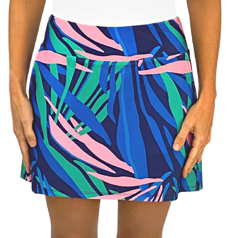 Special Buy Ojai Skort In Tropical Leaves Navy And Pink
