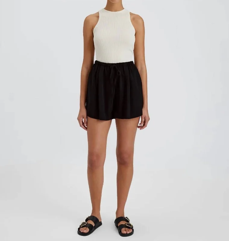 Super Savings Rois Short Noir With Ties In Black