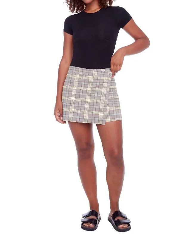 Reduced Prices Shira Plaid Skort In Boomer Plaid