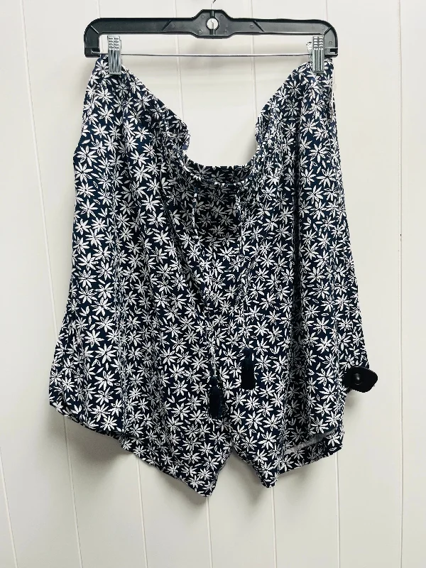 Season Finale Sale Shorts By J. Jill In Blue & White, Size: 3X