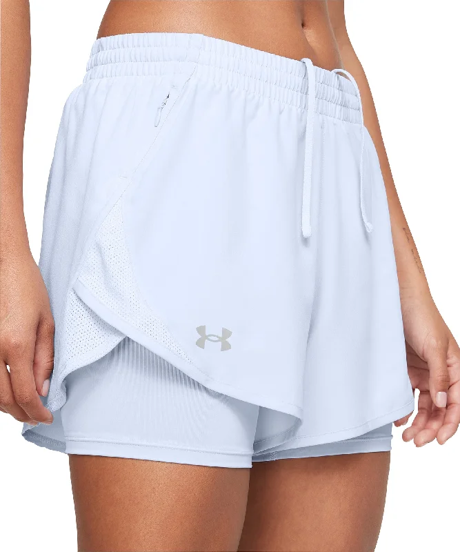 Epic Deals Under Armour Fly By 2 In 1 Womens Running Shorts - Blue