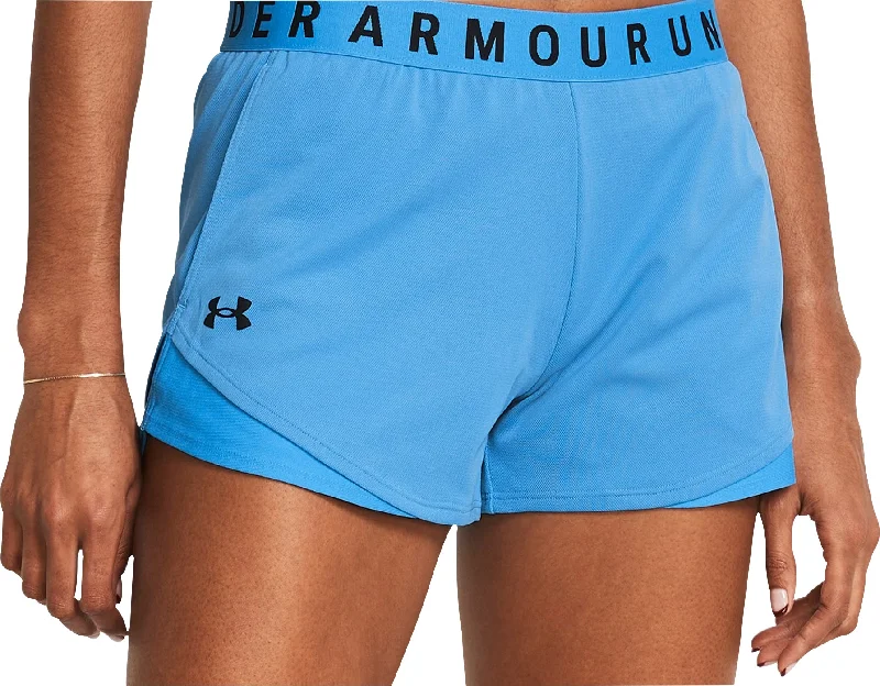 Special Discount Under Armour Play Up 3.0 Twist Womens Running Shorts - Blue