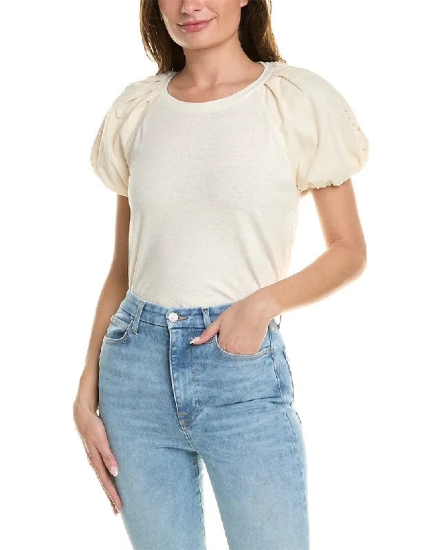 Exclusive Savings 7 For All Mankind Mix Media Femme Top