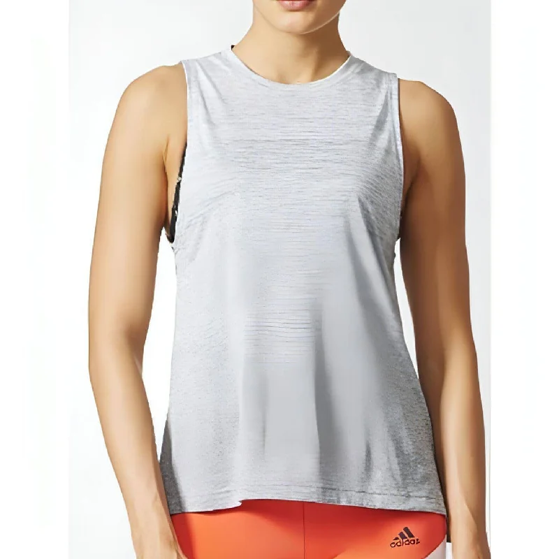 Get It Before It’s Gone adidas Boxtank Melange Womens Vest Tank Top - White