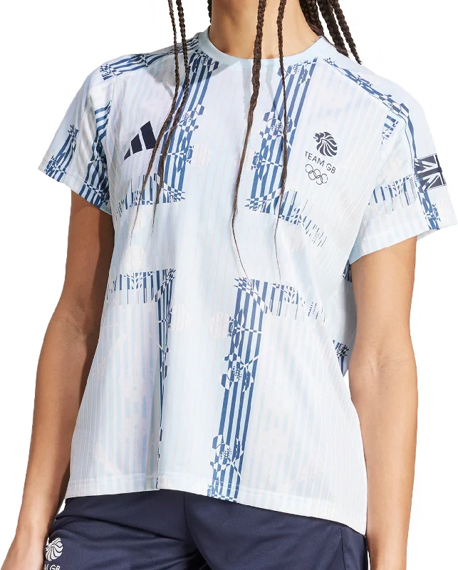 adidas Team GB Short Sleeve Womens Training Top - Blue