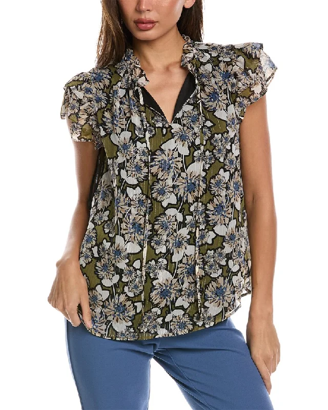 Epic Deals Anne Klein Ruffle Sleeve Blouse