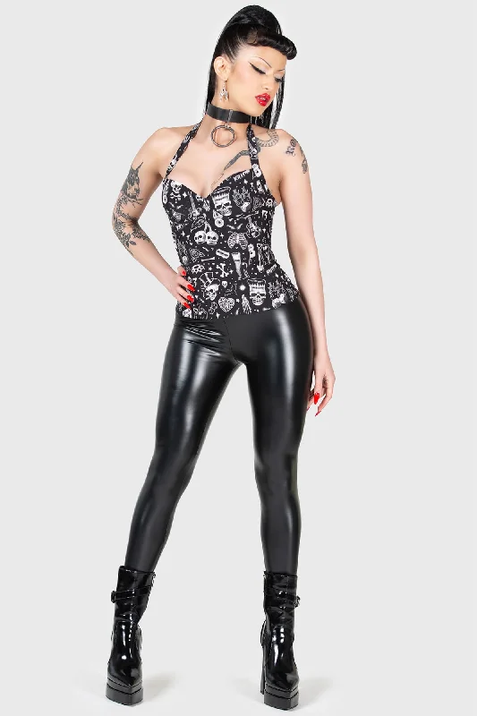Midnight Madness Burn Rubber Halter Top