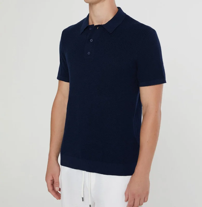 Don't Wait Onia Cotton Textured Knit Polo