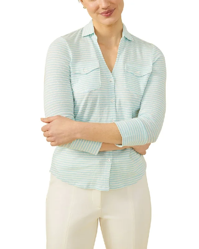 Price Buster J.McLaughlin Brynn Linen-Blend Top