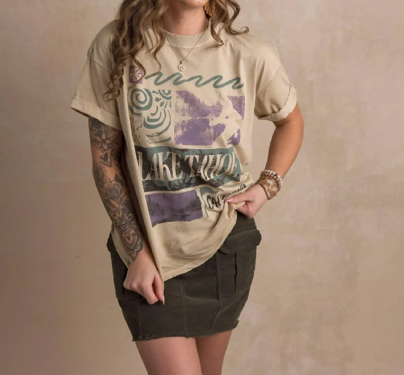 Exclusive Preview Lake Tahoe Tee In Sand