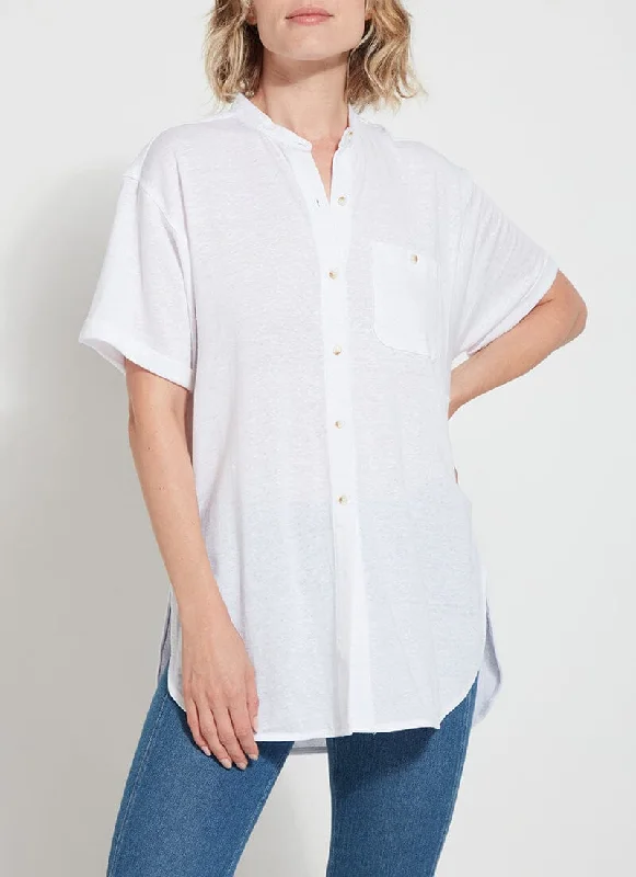 Linen Jersey Button Down