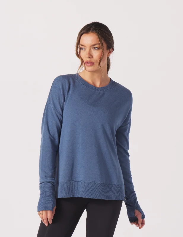 Lounge Long Sleeve: Washed Blue