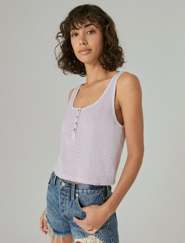 Markdowns Lucky Brand Women's Waffle Boy Tank