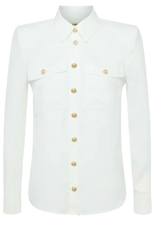 Seasonal Sale Maisy Cargo Pocket Shirt In Ivory