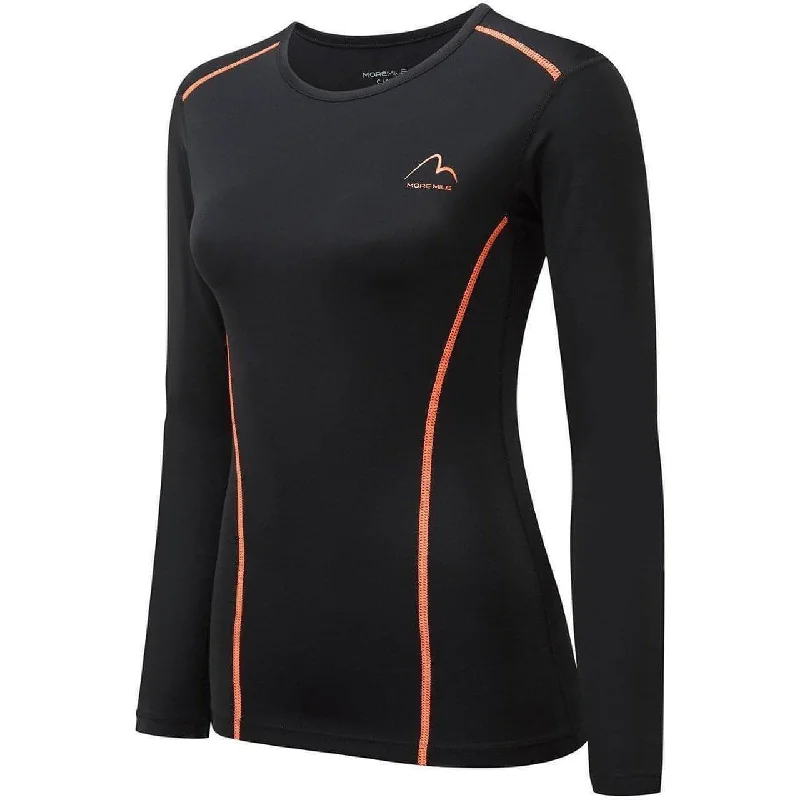 Holiday Sale More Mile Compression Womens Long Sleeve Top - Black