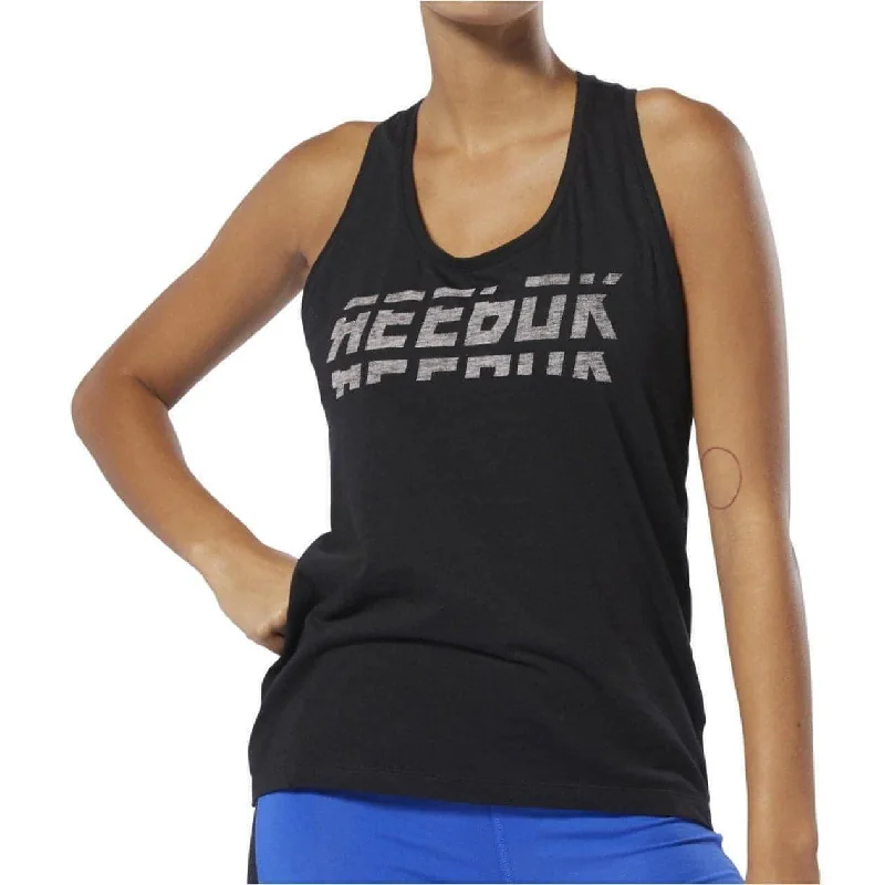 Online Only Reebok Workout Ready Meet You There Womens Training Vest Tank Top - Black