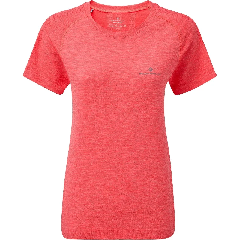 Special Savings Ronhill Infinity Marathon Short Sleeve Womens Running Top - Pink