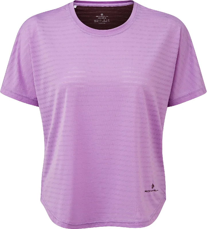 Ronhill Life Agile Short Sleeve Womens Running Top - Purple