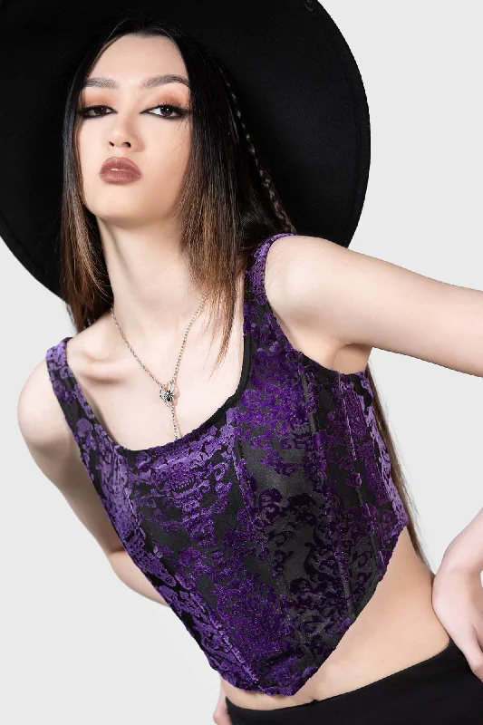 Shop and Save Snarl Corset Top [PURPLE]