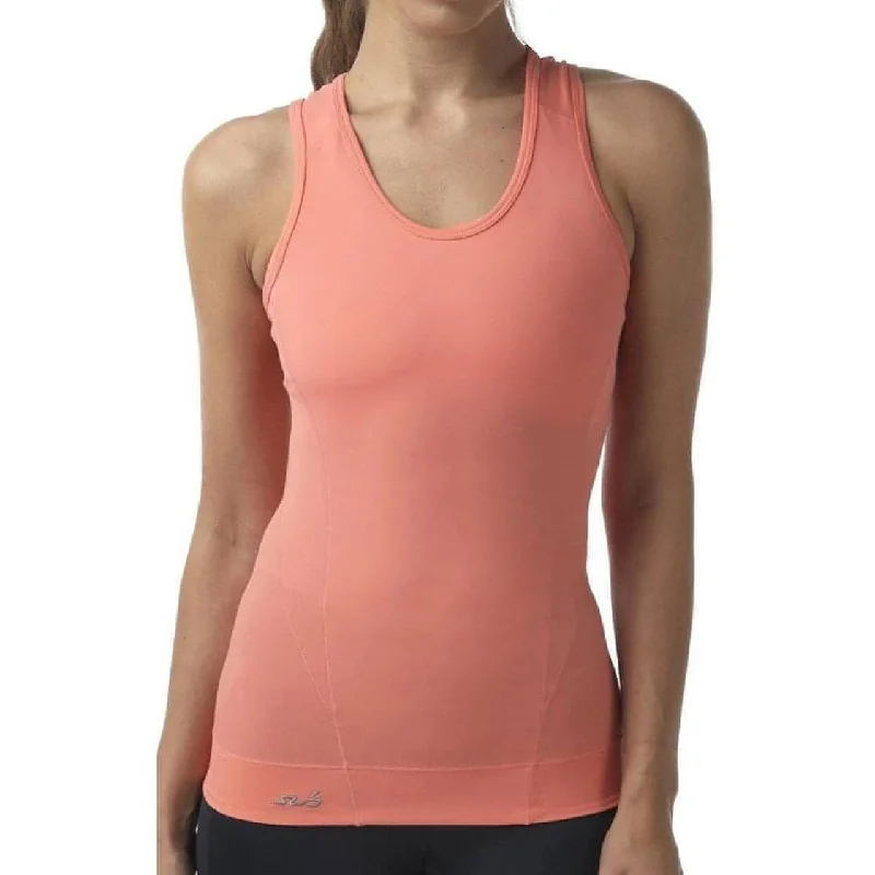 Super Deal Sub Sports Dual 2.0 Womens Compression Vest Tank Top - Orange
