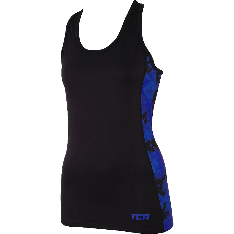Super Sale TCA Camo Print Womens Running Vest Tank Top - Black