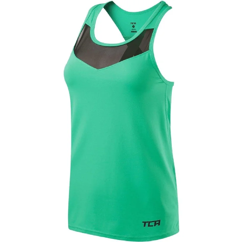 Limited Time Offer TCA MeshLuxe Womens Running Vest - Green