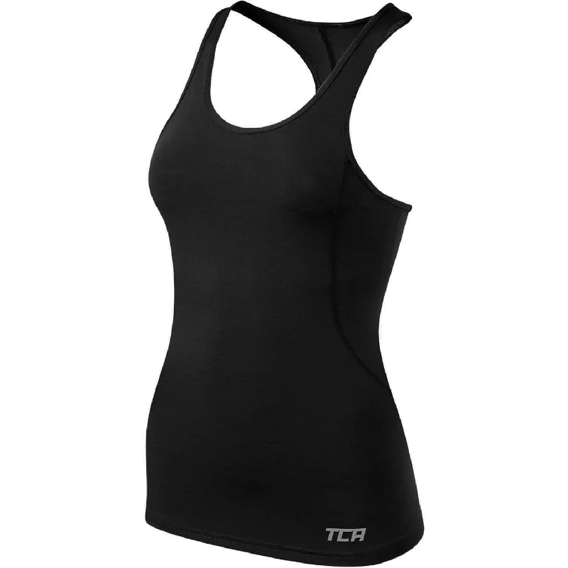 Crazy Savings TCA Pro Performance Womens Running Vest Tank Top - Black