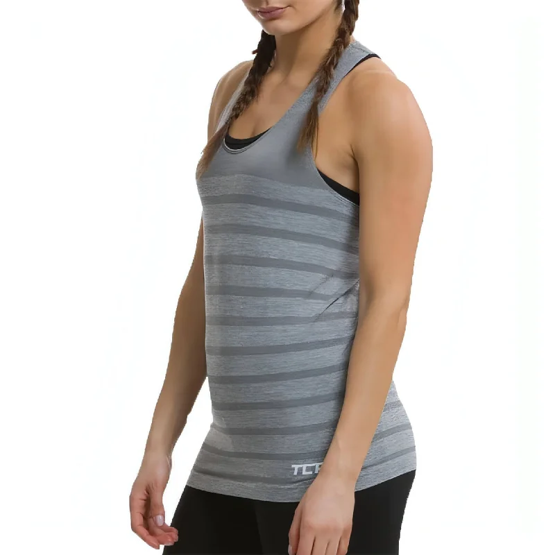 New Deals TCA QuickDry Superknit Womens Running Vest Tank Top - Grey