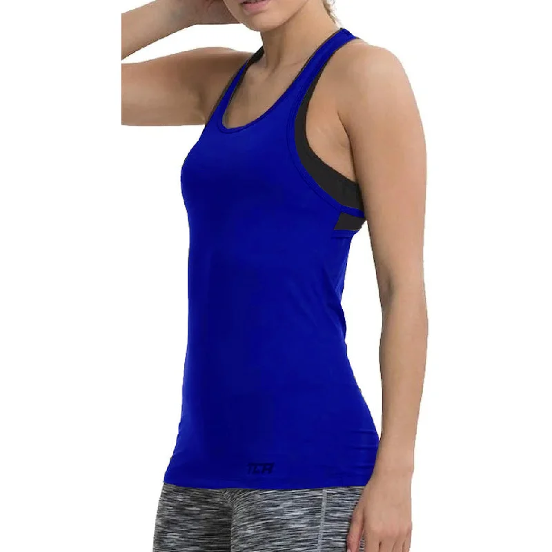 TCA Tech Racerback Womens Running Vest Tank Top - Blue