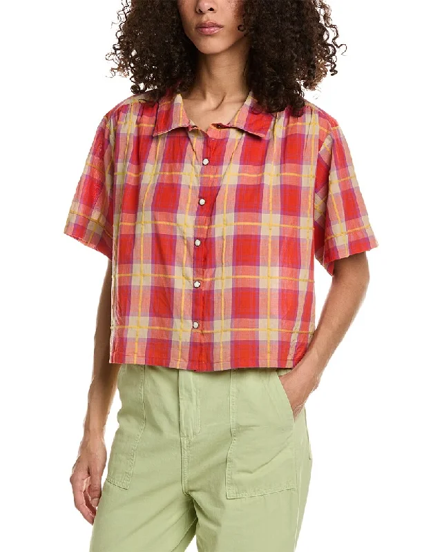 Today Only THE GREAT The Cruise Linen-Blend Top