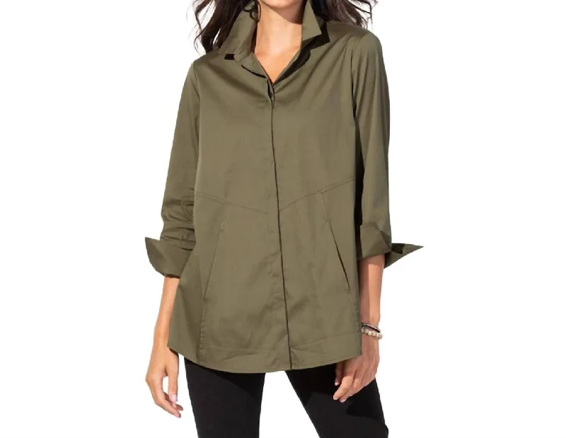 The "one" Shirt Style In Olive