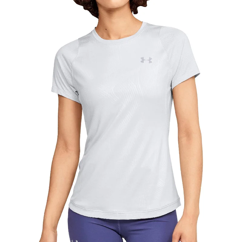 Super Bargain Under Armour Qualifier Iso-Chill Short Sleeve Womens Running Top - Grey