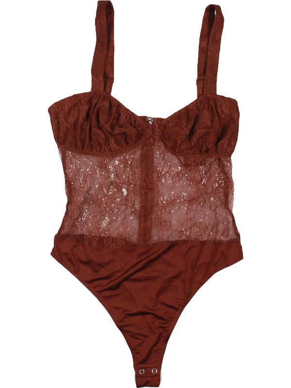 Womens Lace Thong Bodysuit