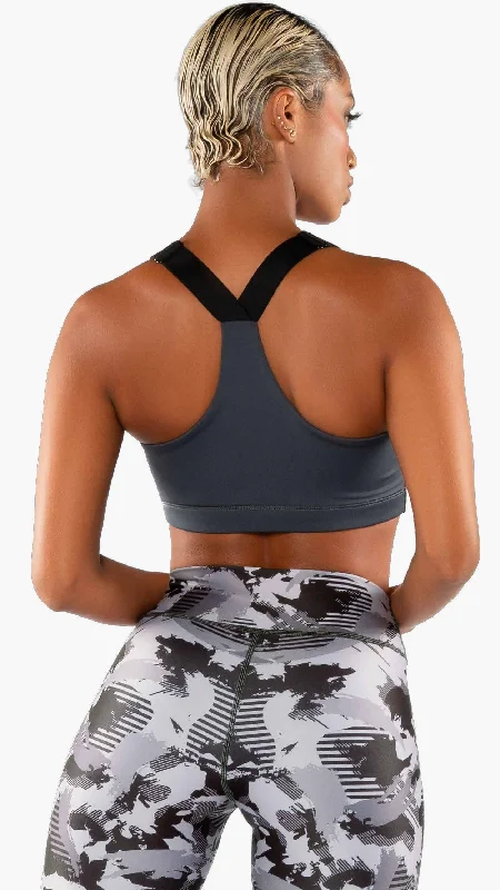 Great Deals Gray Workout Sport Bra (Ref-TC087