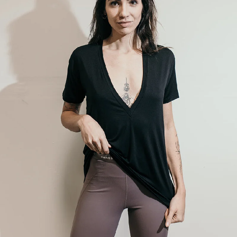 Mega Deal Plunge V Neck Tee