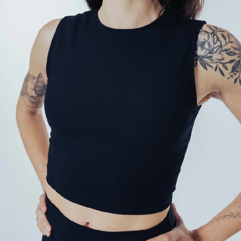 Super Sale Second Skin Tank - Sueded Onyx