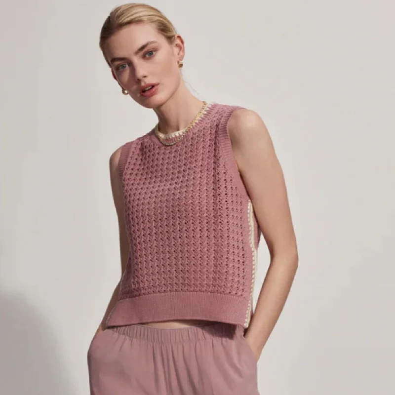 Midnight Sale Delaney Knit Vest - Woodrose
