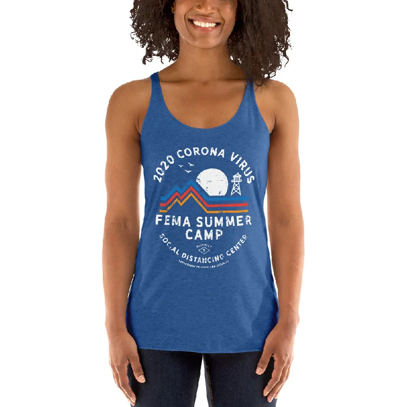 2020 Coronavirus FEMA SUmmer Camp Women's Racerback Tank