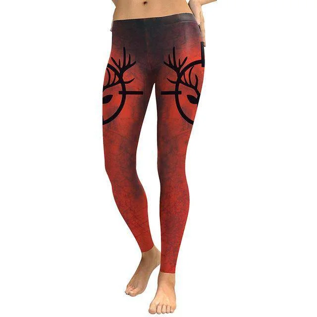 Boho Deer and Elk Hunter Leggings