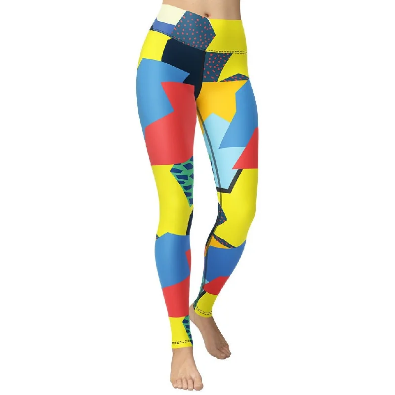 Special Discount 90s Color Block Yoga Leggings