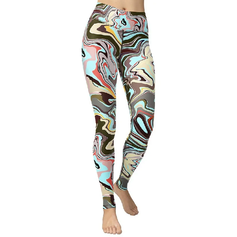 Early Access Aqua Marble Yoga Leggings